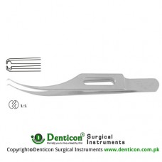 Pierse-Colibri Corneal Forcep 1 x 1 Teeth Stainless Steel, 7.5 cm - 3 1/4" Tip Size 0.1 mm